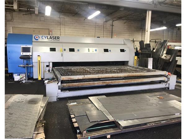 CYLaser # CY2040S , 4000 watt, 6.5' x 12' dual pallet fiber optica laser, 2015, #10772 CYLaser # CY2040S , 4000 watt, 6.5' x 12' dual pallet fiber optica laser, 2015, #10772