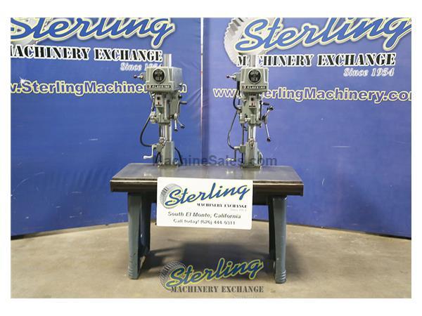 2 Spindle Clausing # 1657 , 20&quot; capacity, drill press & heavy duty table, 28&quot; x 59&quot; cast iron table, 5/8&quot; drill chucks, #A6293