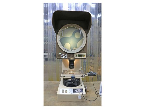 12&quot; Screen Mitutoyo PJ311, NEW 1995, QC 200 DRO, 10X TO 50X ZOOM LENS OPTICAL COMPARATOR, SURF.  PROFILEILL., DIGITAL PROTRACTOR,
