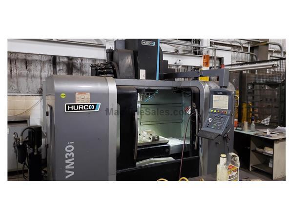 Hurco # VM-30I , 4-Axis CNC vertical machining center, 20 automatic tool changer, 50" Hurco # VM-30I , 4-Axis CNC vertical machining center, 20 automatic tool changer, 50"