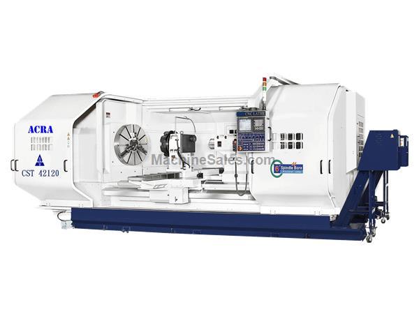 50" X 200" ACRA MODEL CST50200 HOLLOW SPINDLE CNC FLAT BED LATHE WITH FANUC OITF 50" X 200" ACRA MODEL CST50200 HOLLOW SPINDLE CNC FLAT BED LATHE WITH FANUC OITF