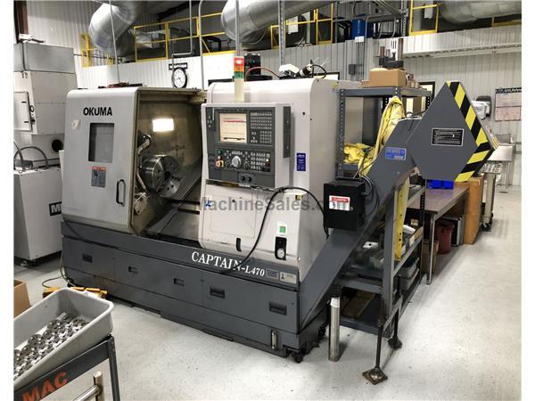 24" Swing 25" Centers Okuma Captain L470 CNC LATHE, OSP-P100, 15" Chk., Tai 24" Swing 25" Centers Okuma Captain L470 CNC LATHE, OSP-P100, 15" Chk., Tai
