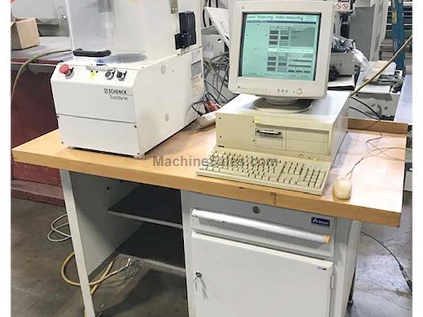 SCHENCK TOOLDYNE TOOL BALANCING MACHINE, Model SV, HSK-63 Spindle adaptor