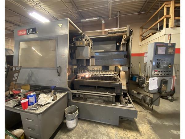 USED MAZAK SPACEGEAR MODEL U44 2,500 WATT FLYING OPTICS CO2 LASER USED MAZAK SPACEGEAR MODEL U44 2,500 WATT FLYING OPTICS CO2 LASER