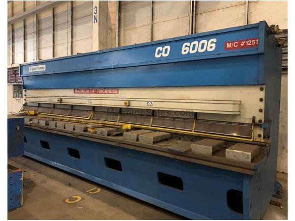 2008 1/4" x 20' Gasparini CNC Hydraulic Shear 2008 1/4" x 20' Gasparini CNC Hydraulic Shear