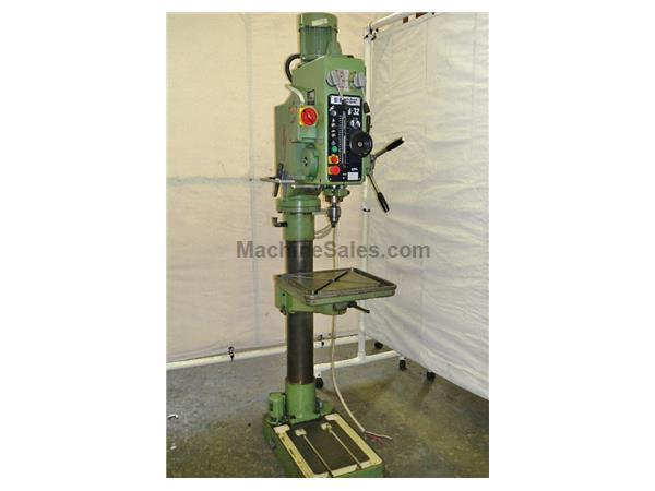 29&quot; Swing 1HP Spindle Ibarmia B-32 DRILL PRESS, Geared Head, Power Downfeed, #3MT, Jacobs Drill Ch
