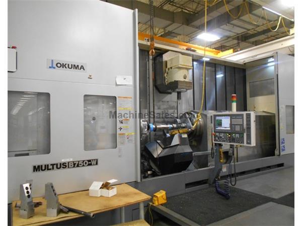 Okuma Multus B750W Lathe with B axis milling , Y axis, 170&quot; turning le