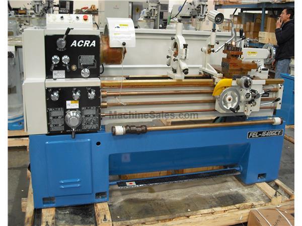 16&quot; Swing 40&quot; Centers Acra FEL-1640GCY ENGINE LATHE, 2-1/32&quot; Bore, 7.5 Hp with 2-Axis DRO