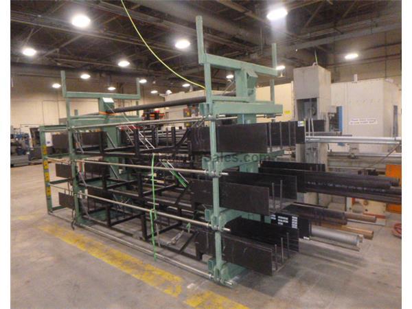 SSS “SPACESAVER” #4T-2G-24X12R-20’ ROLL-OUT CANTILEVER RACK SYSTEM SSS “SPACESAVER” #4T-2G-24X12R-20’ ROLL-OUT CANTILEVER RACK SYSTEM