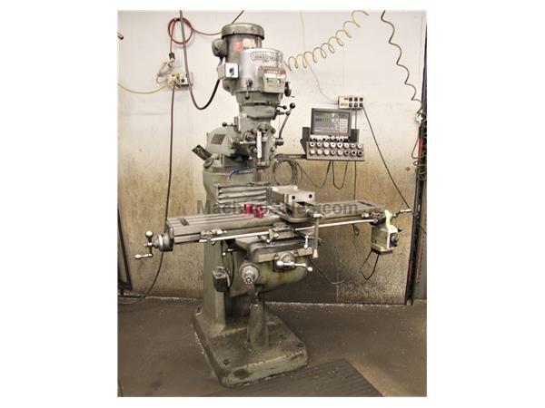 48&quot; Table 2HP Spindle Bridgeport SERIES I VERTICAL MILL, Vari-Speed, R-8,Newall DRO, Power Tbl Feed, Bijur