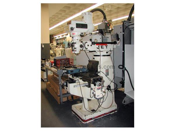 49" Table 3HP Spindle Jet JTM-4VS VERTICAL MILL, Vari-Speed, R8, Acurite DRO, Pwr Tbl 49" Table 3HP Spindle Jet JTM-4VS VERTICAL MILL, Vari-Speed, R8, Acurite DRO, Pwr Tbl