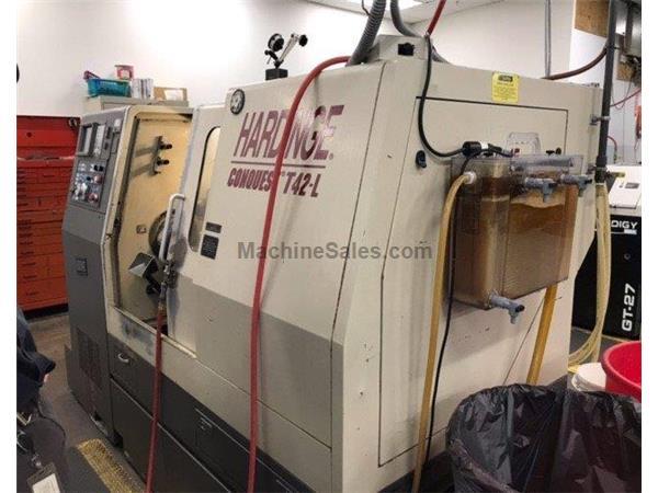 Hardinge Conquest T-42L CNC LATHE, Fanuc 18T, Live Tool, Tailstock Hardinge Conquest T-42L CNC LATHE, Fanuc 18T, Live Tool, Tailstock