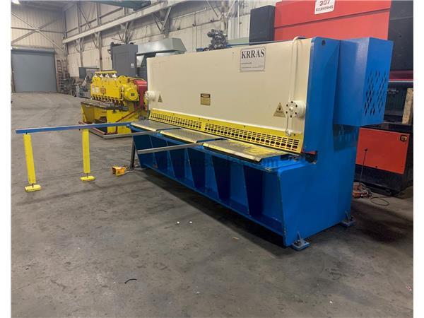 USED KRRAS 1/4" X 10' HYDRAULIC GUILLOTINE SHEAR MODEL RAS-306 USED KRRAS 1/4" X 10' HYDRAULIC GUILLOTINE SHEAR MODEL RAS-306