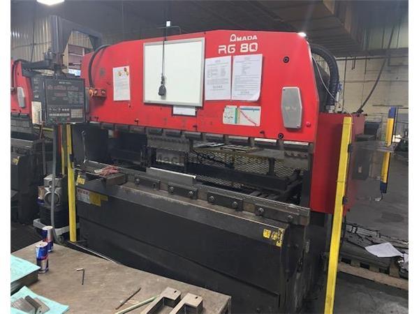 1997 Amada RG80, 8' x 88 Ton CNC Hydraulic Press Brake 1997 Amada RG80, 8' x 88 Ton CNC Hydraulic Press Brake