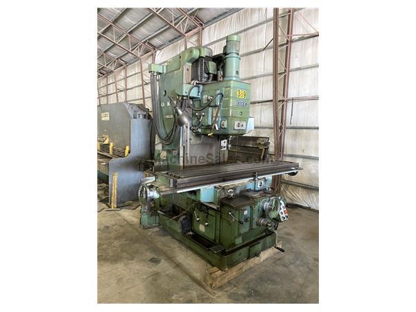 17-3/4" x 88-1/2" OKK Vertical Bed Mill, Power Drawbar, Auto-Lube