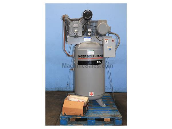 7HP Motor Ingersoll-Rand T30 AIR COMPRESSOR, Two Stage, 80 Gallon tank, 7.5 HP 7HP Motor Ingersoll-Rand T30 AIR COMPRESSOR, Two Stage, 80 Gallon tank, 7.5 HP