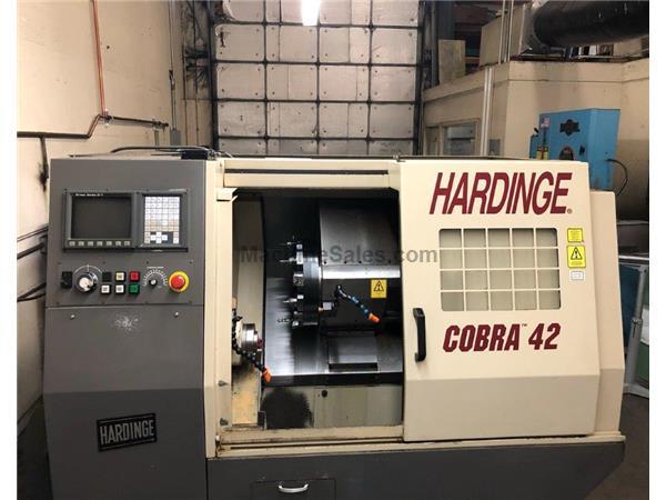 HARDINGE COBRA 42 , 21" SWING, GE FANUC 21-TB 32 BIT CNC CNTRL NEW: 19 HARDINGE COBRA 42 , 21" SWING, GE FANUC 21-TB 32 BIT CNC CNTRL NEW: 19