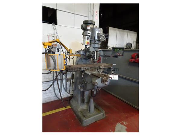 42&quot; Table 2HP Spindle Bridgeport-Hardinge Series I VERTICAL MILL, Vari-Speed, R8, Newall DRO,Servo Pwr Fd, Chrome,