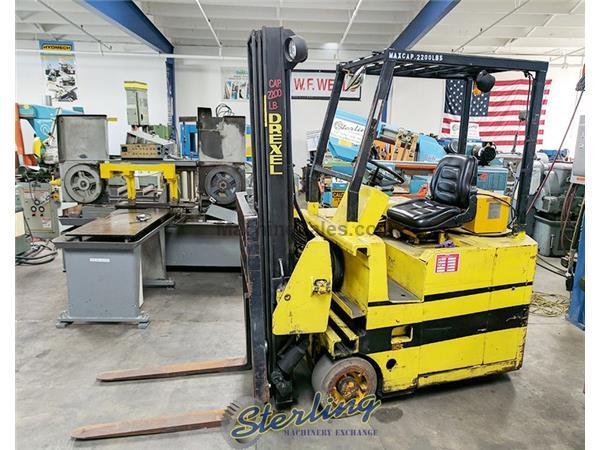 2200 lb. Drexel #SLT22, electric swing mast forklift, battery, PSL programmable security l 2200 lb. Drexel #SLT22, electric swing mast forklift, battery, PSL programmable security l