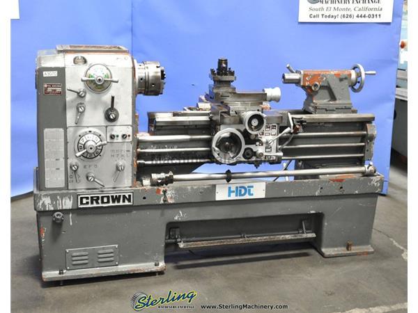 18&quot;/26&quot; x 42&quot; Ta Shing Crown #2/1000, 3-jaw, collet closer, foot brake, 4-way tool post, taper att., #A3070