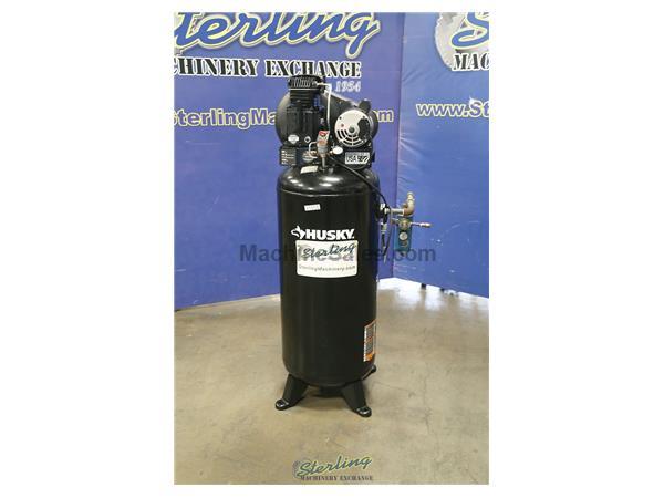 13/11.5 scfm, 40/90 psi, Husky #C602H, vertical air compressor, 60 gallon tank, 220 volts, 13/11.5 scfm, 40/90 psi, Husky #C602H, vertical air compressor, 60 gallon tank, 220 volts,