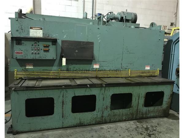 1/4" x 10' Allsteel, hydraulic shear, 40" front operated power back gauge w/read 1/4" x 10' Allsteel, hydraulic shear, 40" front operated power back gauge w/read