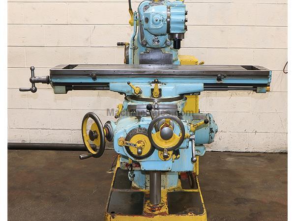 50&quot; Table 3HP Spindle Brown  Sharpe #2 UNIVERSAL MILL, Universal Head  Table, #40 Tapers, Arbor Support