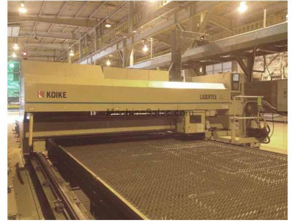 Koike #LT-3540, 4000 watt, Fanuc C4000 Resonator, 120" x 60' table, Fanuc 160iL, 2002 Koike #LT-3540, 4000 watt, Fanuc C4000 Resonator, 120" x 60' table, Fanuc 160iL, 2002