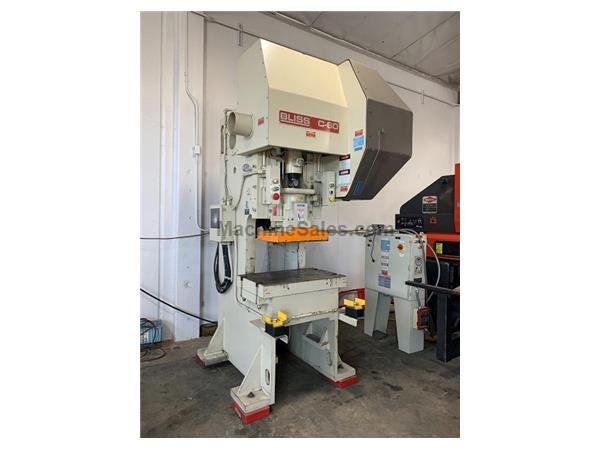 Bliss C-60, 60 Ton OBI Press, Stroke 4", SH 14-1/4" Bliss C-60, 60 Ton OBI Press, Stroke 4", SH 14-1/4"
