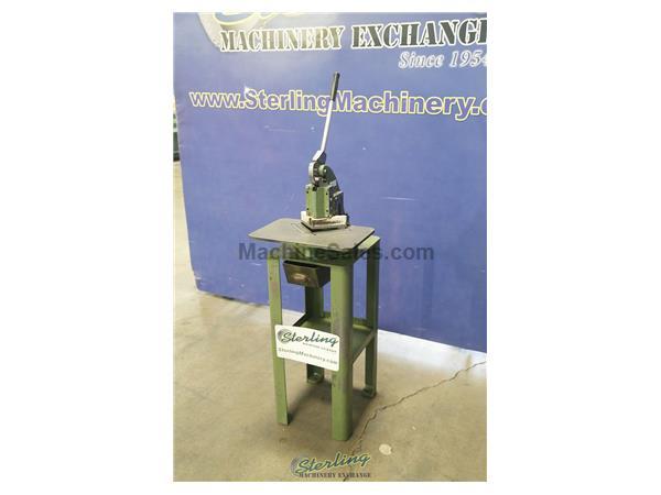 .051" gauge x 6" DiArco #1, hand notcher, 4 ton, 5/8" stroke, stand, #A6625 .051" gauge x 6" DiArco #1, hand notcher, 4 ton, 5/8" stroke, stand, #A6625