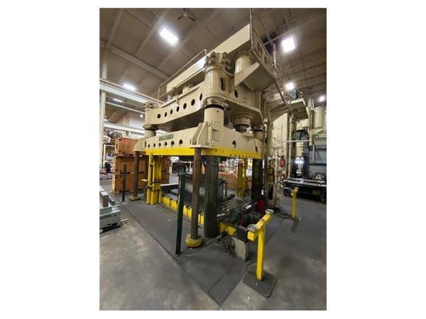 1500 Ton, Baldwin, 4-post hydraulic press, 55&quot; stroke, 65&quot; open height, dual palm button stands, light curtain