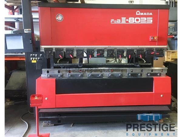 Amada FBDIII-8025 88 Ton 7-Axis CNC Up-acting Hydraulic Press Brake Amada FBDIII-8025 88 Ton 7-Axis CNC Up-acting Hydraulic Press Brake