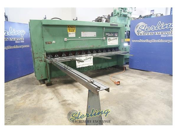 3/8" x 12' Cincinnati #37512, power hydraulic squaring 36" front operated power 3/8" x 12' Cincinnati #37512, power hydraulic squaring 36" front operated power