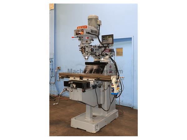 50&quot; Table 3HP Spindle Acer VERTICAL MILL, Electronic Vari-Speed, Newall DRO, R-8, Pwr Tbl Fd