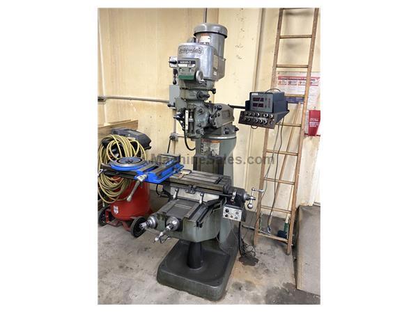 9" x 42" Bridgeport Vertical Mill, DRO, Power feed, Kurt Vise... 9" x 42" Bridgeport Vertical Mill, DRO, Power feed, Kurt Vise...
