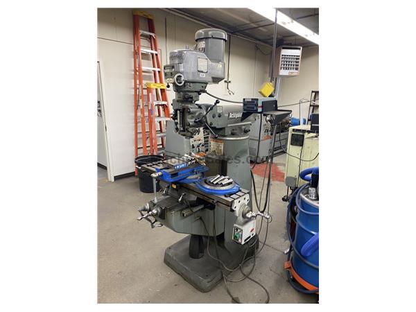 9" x 42" Bridgeport Vertical Mill, DRO, Power feed, Kurt Vise... 9" x 42" Bridgeport Vertical Mill, DRO, Power feed, Kurt Vise...