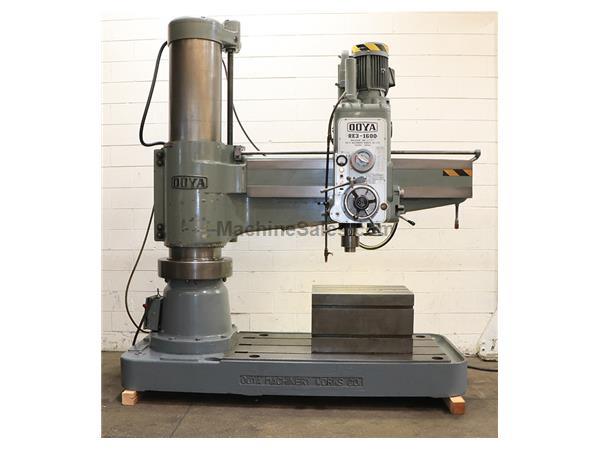 5' Arm Lth 16&quot; Col Dia Ooya RE3-1600 RADIAL DRILL, Power Elevation  Clamping, 5MT,10 HP,Box Table