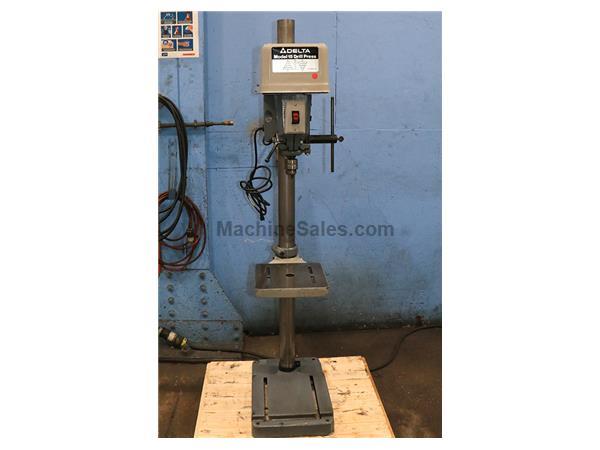 15&quot; Swing 0HP Spindle Delta 15-091 DRILL PRESS, Single Phase, .5 HP, Drill Chuck, Slotted Table,