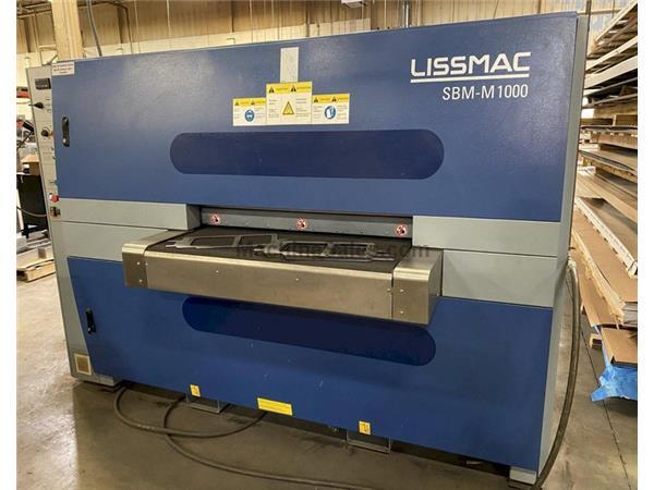 Lissmac #SBM-B-1000-B2-60, 40" 2-sided plasma/laser slag rmoval brush deburrer, 2014 Lissmac #SBM-B-1000-B2-60, 40" 2-sided plasma/laser slag rmoval brush deburrer, 2014