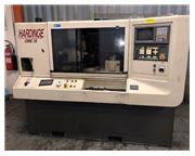 Hardinge CHNC-III CNC LATHE, Fanuc 18T, Vertical Cutoff, Hardinge Bar Feed