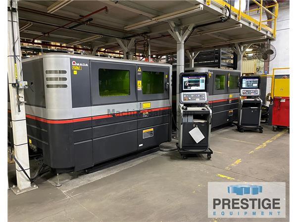 Amada FOL3015AJ Laser Fabrication Cell, (2) Lasers and FMS Load/Unload and