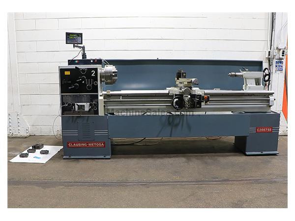 20&quot; Swing 87&quot; Centers Clausing-Metosa C2087 SS ENGINE LATHE, Inch/Metric, Gap, Taper, Newall DRO, 3-Jaw, Toolpo