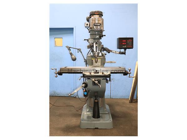 42&quot; Table 2HP Spindle Bridgeport Series I VERTICAL MILL, Vari-Speed, Chrome, R-8, Anilam DRO,