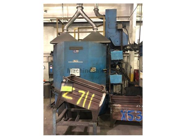 60" Wheelabrator #WMT-60, (2) 15HP EZ FIT blast wheels, manuals, spare parts, MI 2006 60" Wheelabrator #WMT-60, (2) 15HP EZ FIT blast wheels, manuals, spare parts, MI 2006