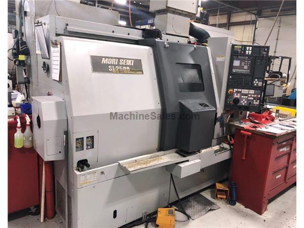 26" Swing Mori Seiki SL-2500SMC/650 CNC LATHE, MSG-805, Collet Chucks, Live Tool, Sub