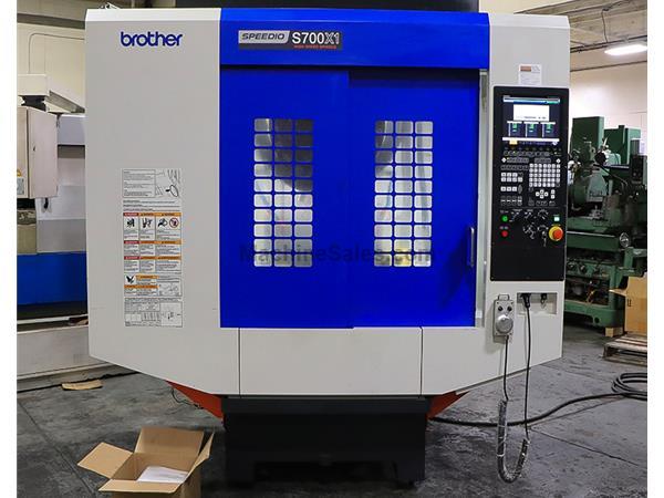 27&quot; X Axis 15&quot; Y Axis Brother S700X1 4-Axis VERTICAL MACHINING CENTER, Brother C00 Control, Niken 4th Axis, 27,000 RPM,