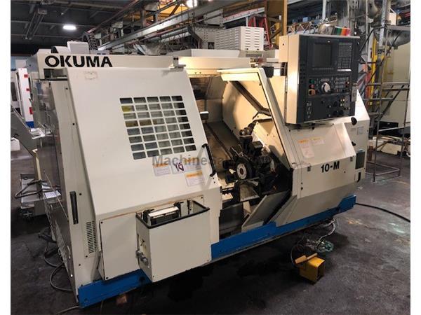 Okuma LT-10M Live Tool CNC LATHE, OSP7000L, Twin Spindle, Twin Turret, Chip Conveyor