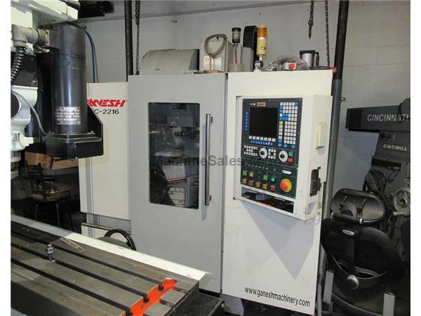 22" X Axis 15" Y Axis Ganesh 2216 VERTICAL MACHINING CENTER, Fagor Control, 8,00