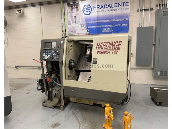 Hardinge SG-42 Conquest T42 CNC Slant Bed Lathe w/ Fanuc Controller 1997 Hardinge SG-42 Conquest T42 CNC Slant Bed Lathe w/ Fanuc Controller 1997