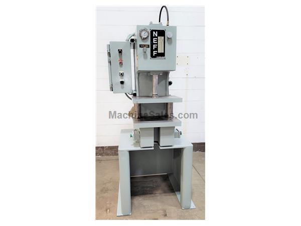 12-Ton Neff Model D12-5M Hydraulic Bench Type C Frame Press on Stand 12-Ton Neff Model D12-5M Hydraulic Bench Type C Frame Press on Stand